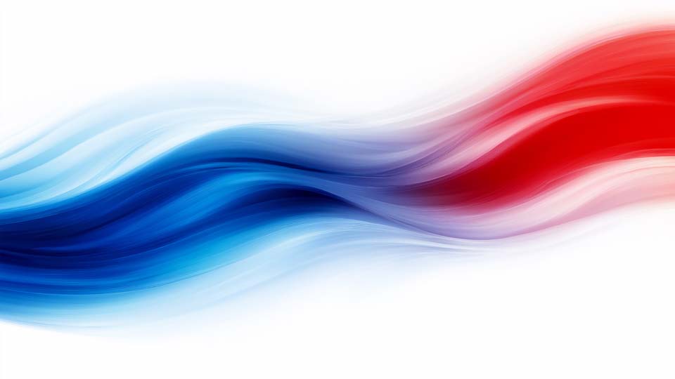 Red and blue wave background