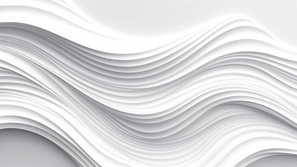 White background with a wavy paper cutout texture