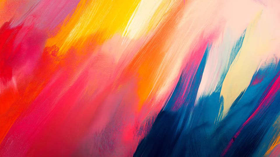 Abstract colorful background with vibrant brush strokes