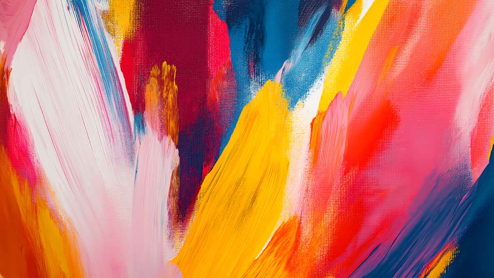 Abstract colorful background with vibrant brush strokes