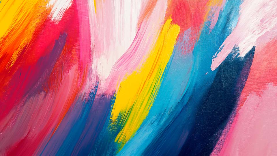 Abstract colorful background with vibrant brush strokes