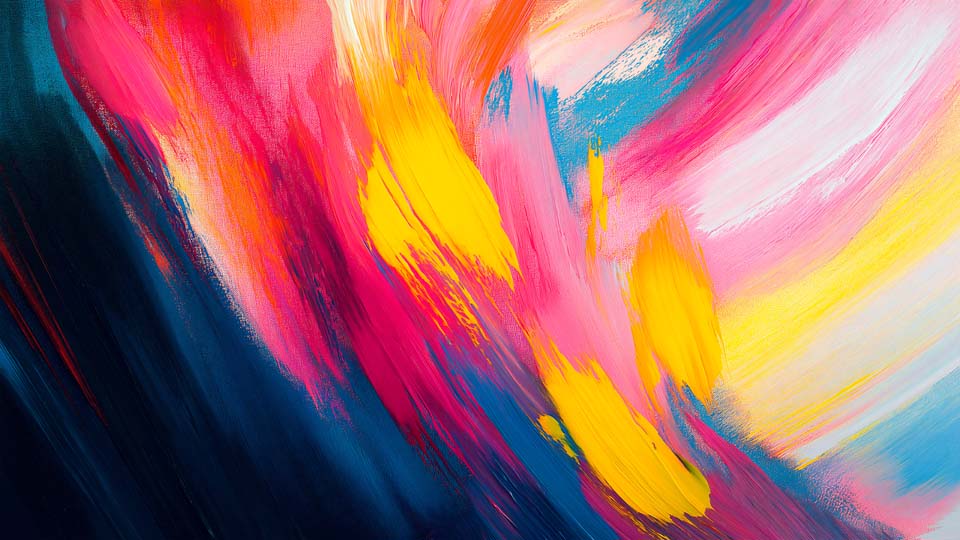 Abstract colorful background with vibrant brush strokes