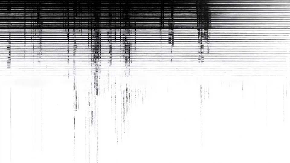 Black and white digital glitch art