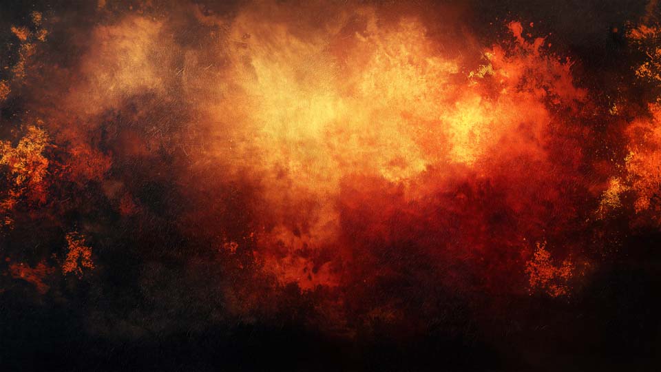 A dark and fiery abstract background