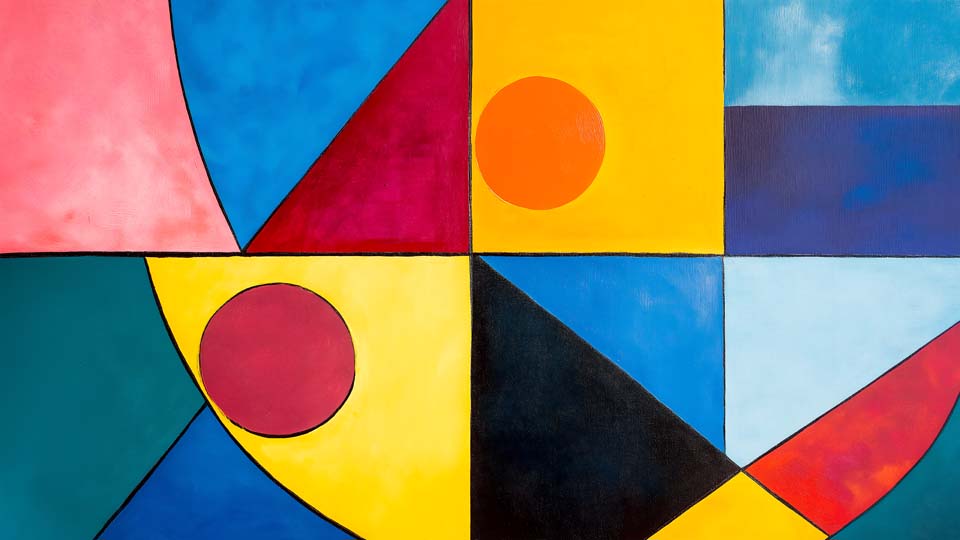 Colourful abstract geometric shapes