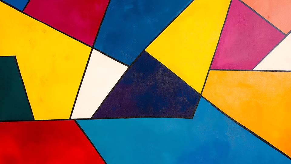 Colourful abstract geometric shapes