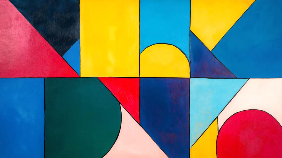 Colourful abstract geometric shapes