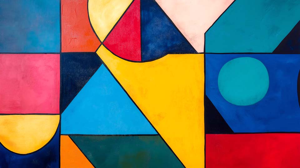 Colourful abstract geometric shapes