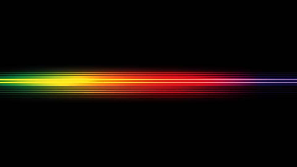 Horizontal rainbow-colored spectrum