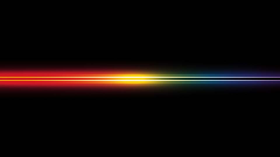 Horizontal rainbow-colored spectrum