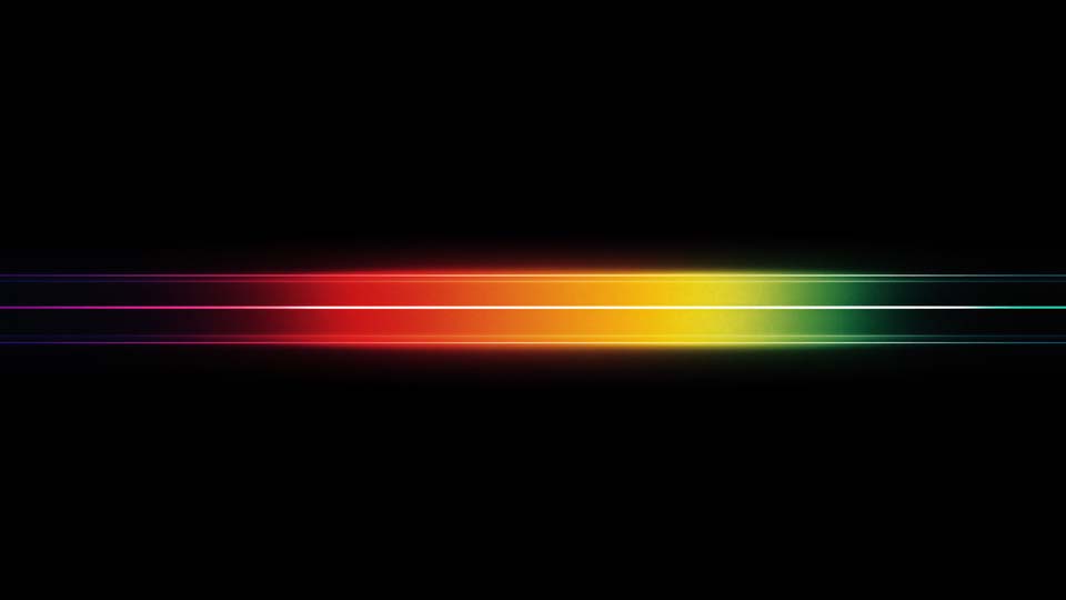 Horizontal rainbow-colored spectrum