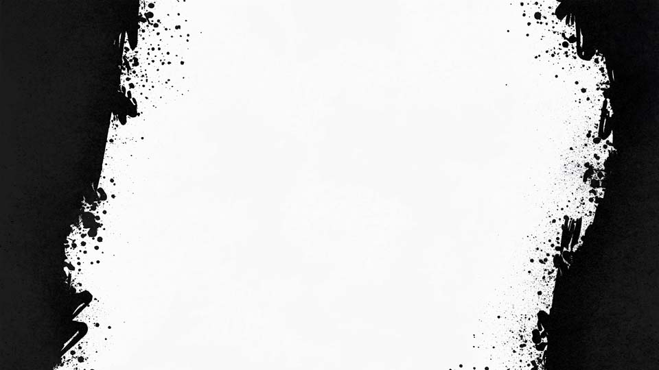 White background with black ink splashes