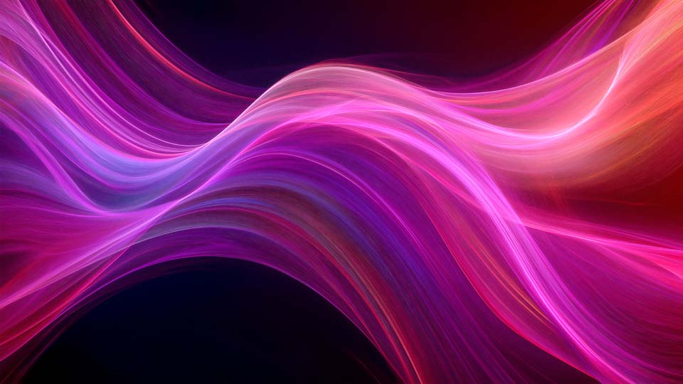 Vibrant purple and pink background with flowing lines