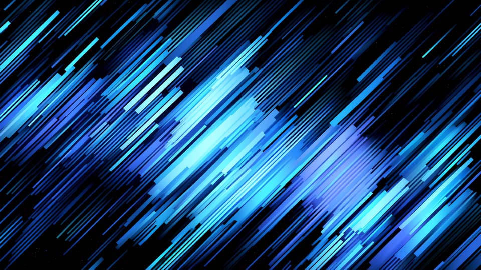 Blue glowing lines on a black background