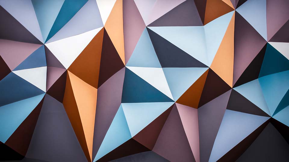 Geometric pattern made from triangles