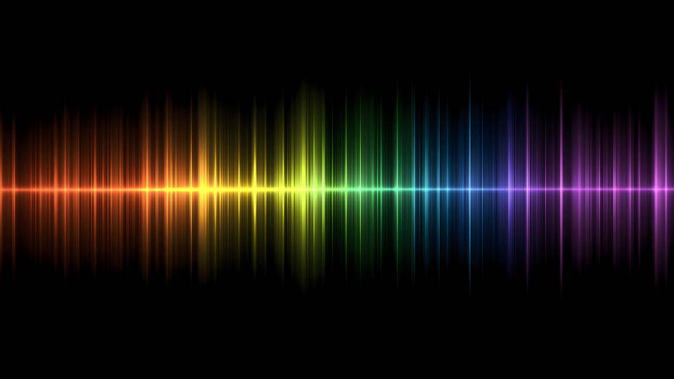 Colorful audio wave