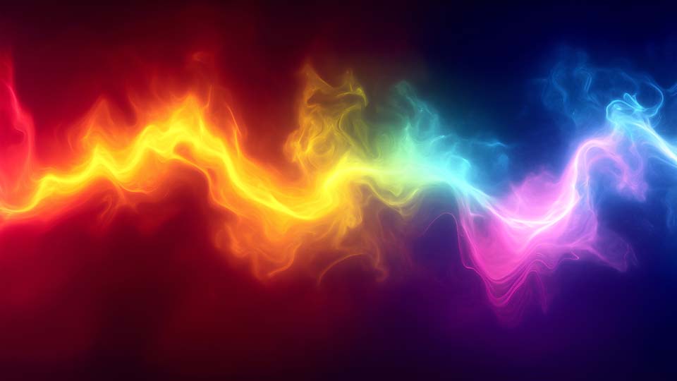 Colorful background with energy waves