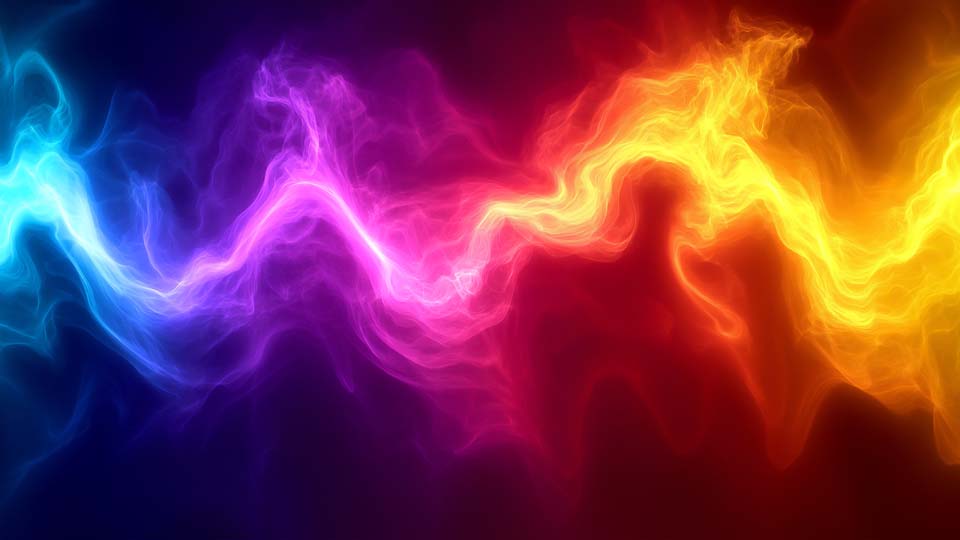 Colorful background with energy waves