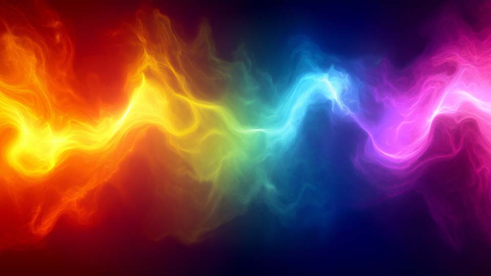 Colorful background with energy waves