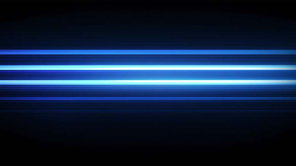 Background with blue horizontal lines and glowing light effects