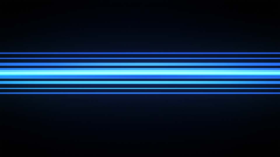 Background with blue horizontal lines and glowing light effects