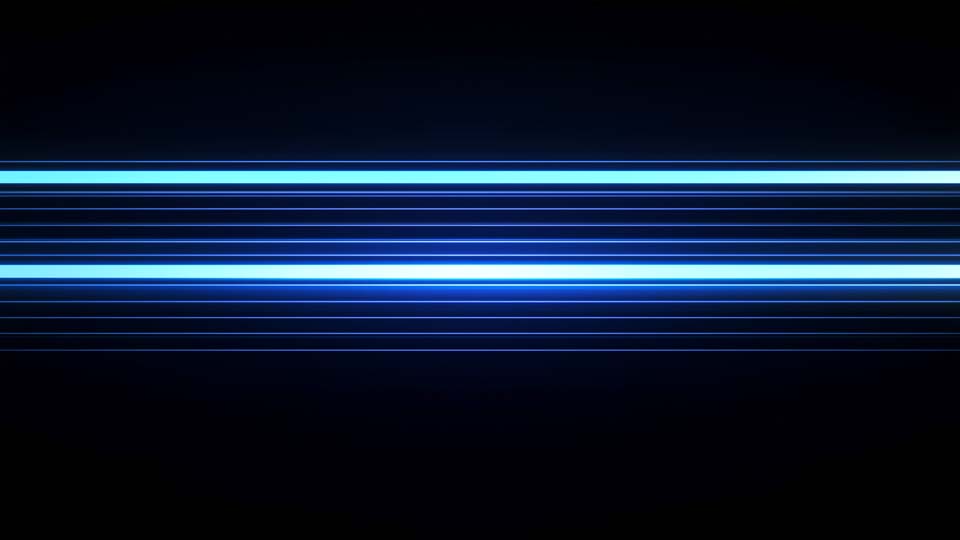 Background with blue horizontal lines and glowing light effects