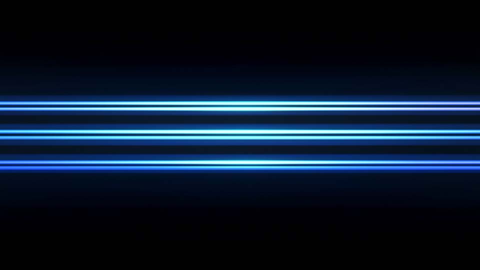 Background with blue horizontal lines and glowing light effects