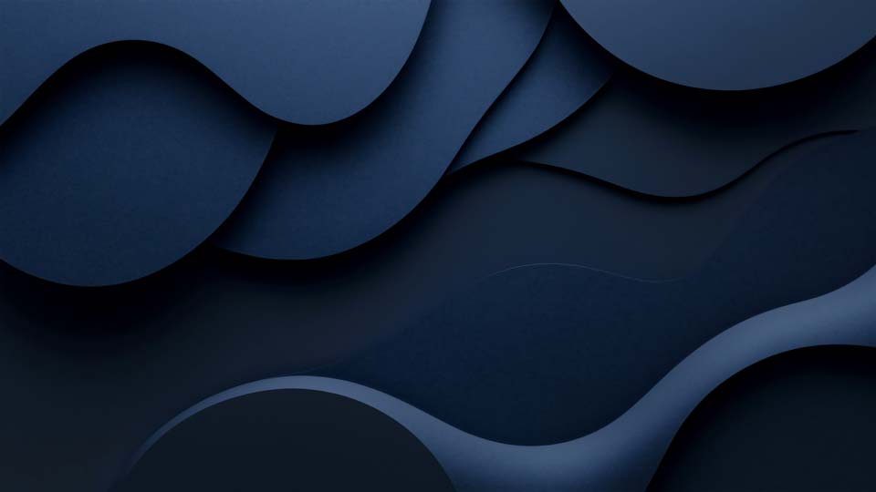 Dark blue background with waves of dark paper