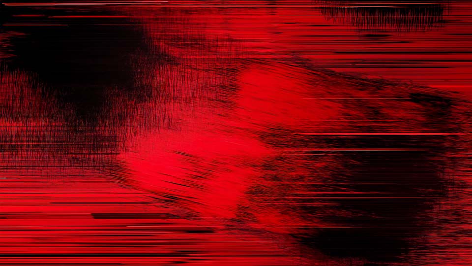 Red digital glitch background