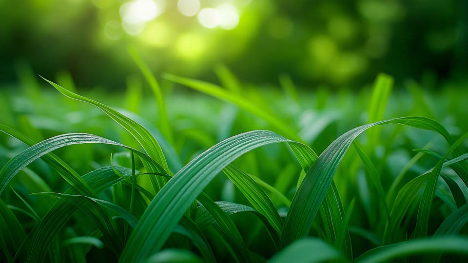 Close-up of long grass blades