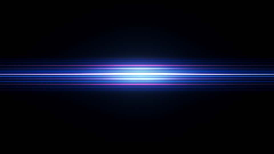 Blue glowing light streaks on a black background