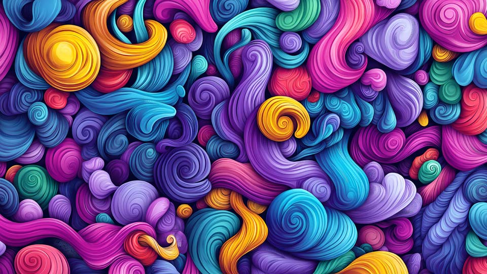 Colorful swirls and patterns