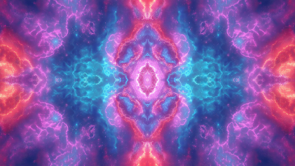 Kaleidoscope of pink and purple