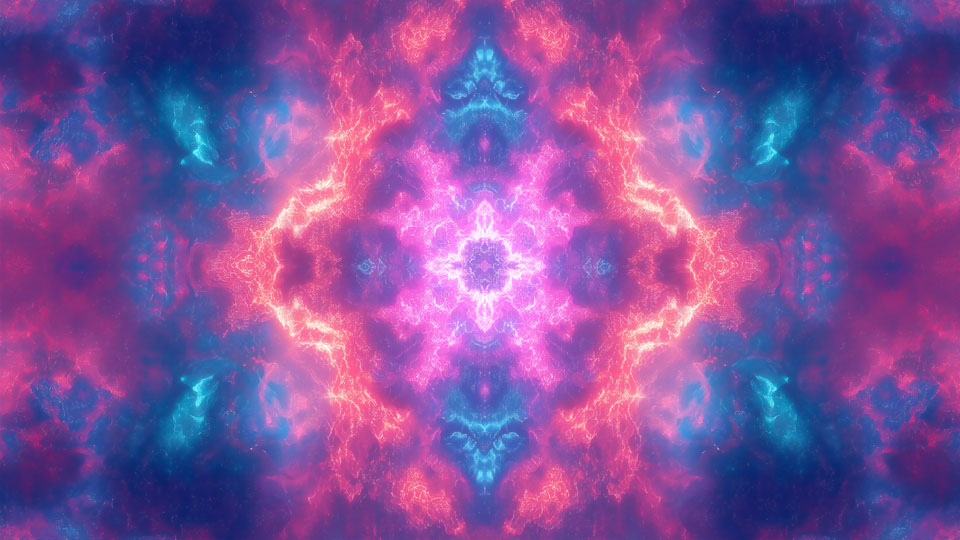 Kaleidoscope of pink and purple