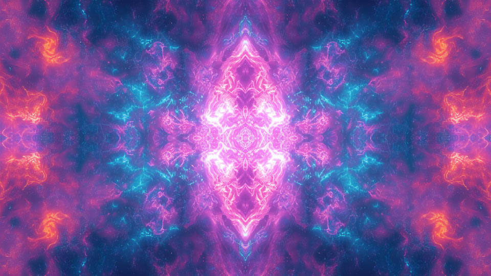 Kaleidoscope of pink and purple