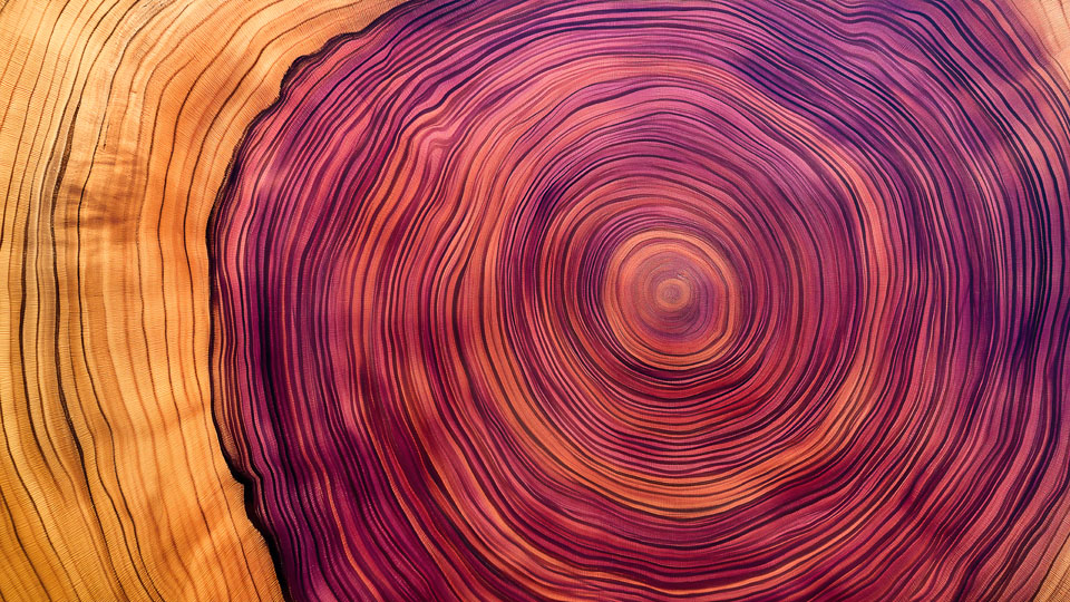 Wood grain texture in purple and pink