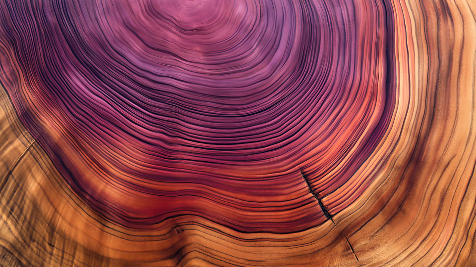 Wood grain texture in purple and pink