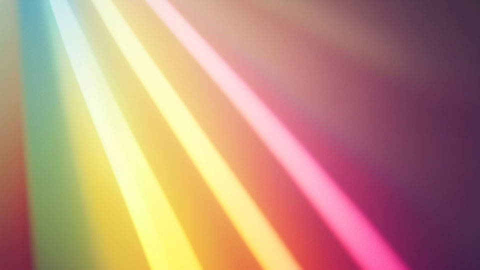 Colorful light rays on the wall