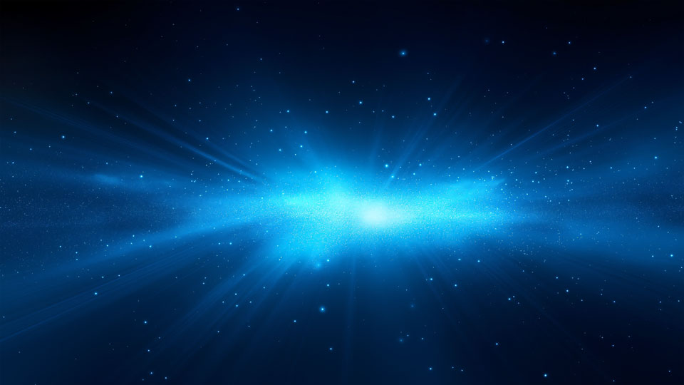 Blue glowing space background