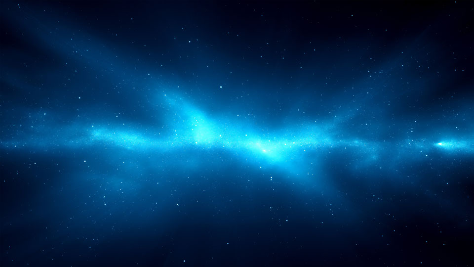 Blue glowing space background