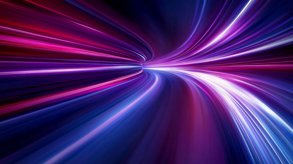 Purple and blue speed effect and light streaks