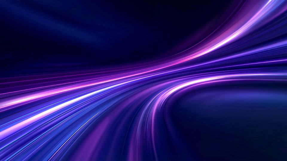 Purple and blue speed effect and light streaks