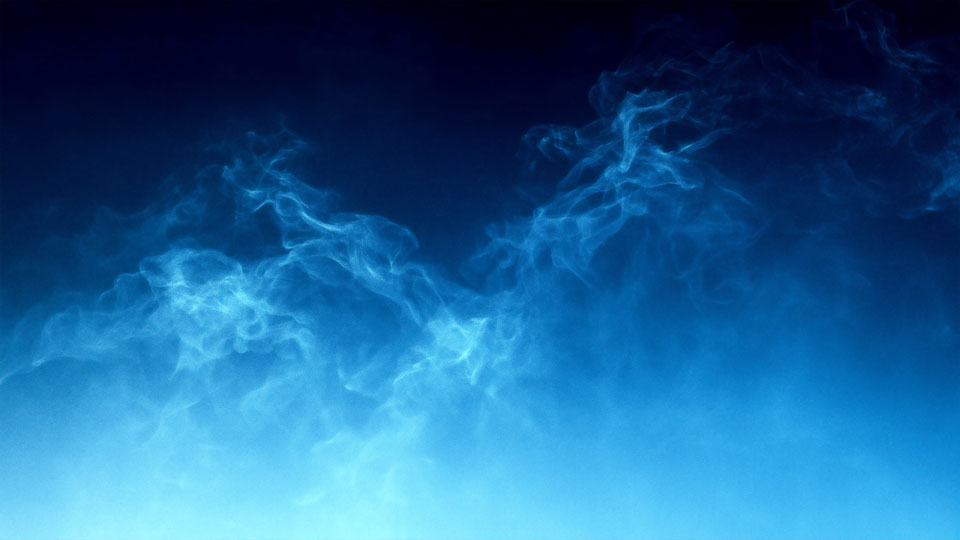 Blue background with smoke