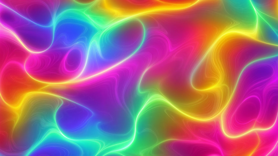 Vibrant neon rainbow gradient background