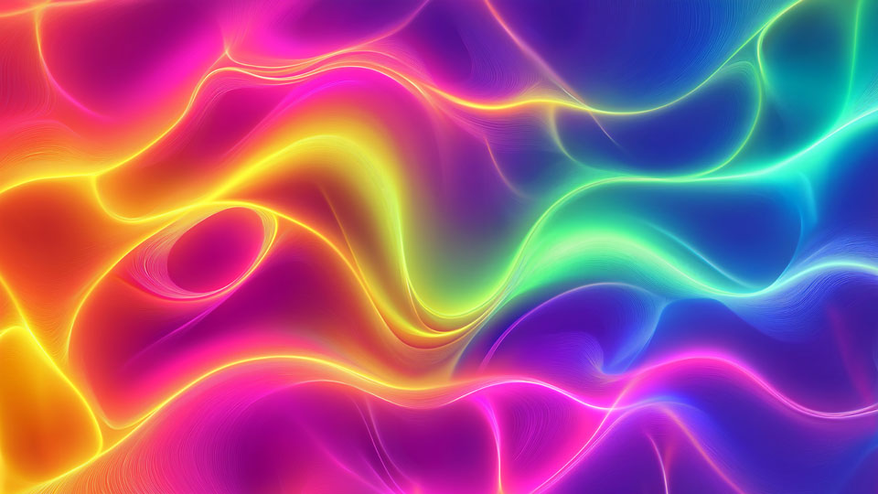 Vibrant neon rainbow gradient background