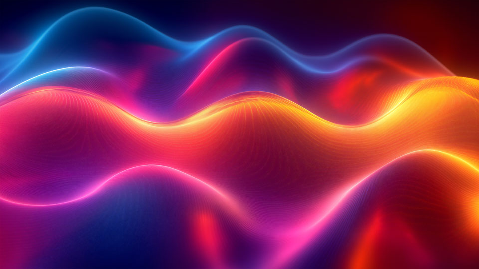 Wavy and glowing neon background