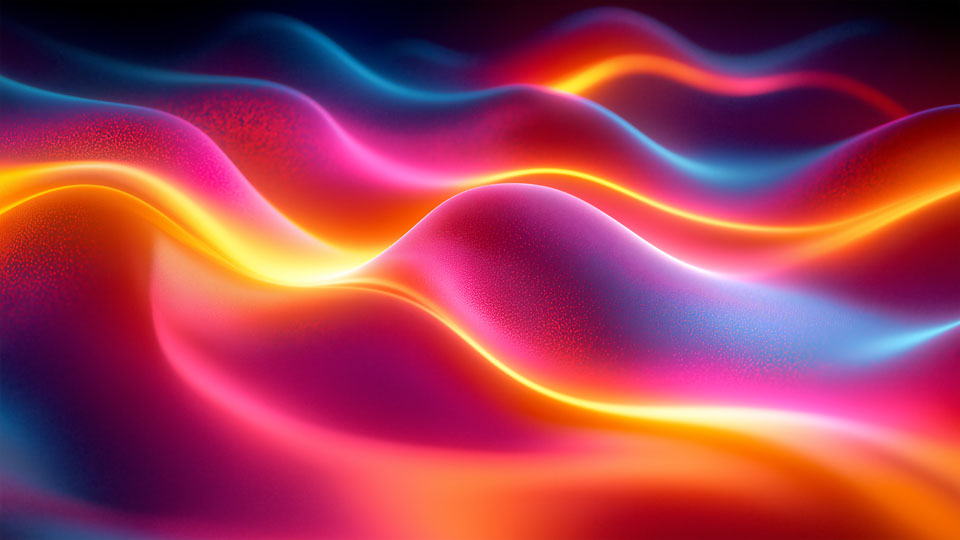 Glowing wavy background