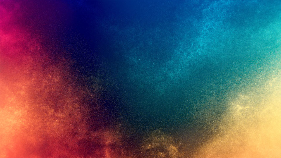 Grainy gradient with a mix of blue, red and yellow