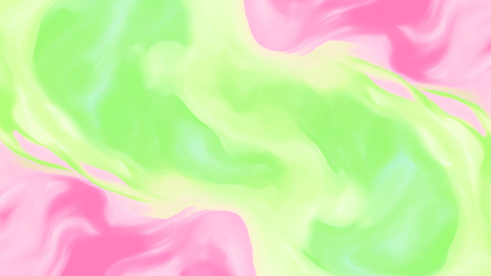 Pastel pink and green colors, soft shapes, organic forms