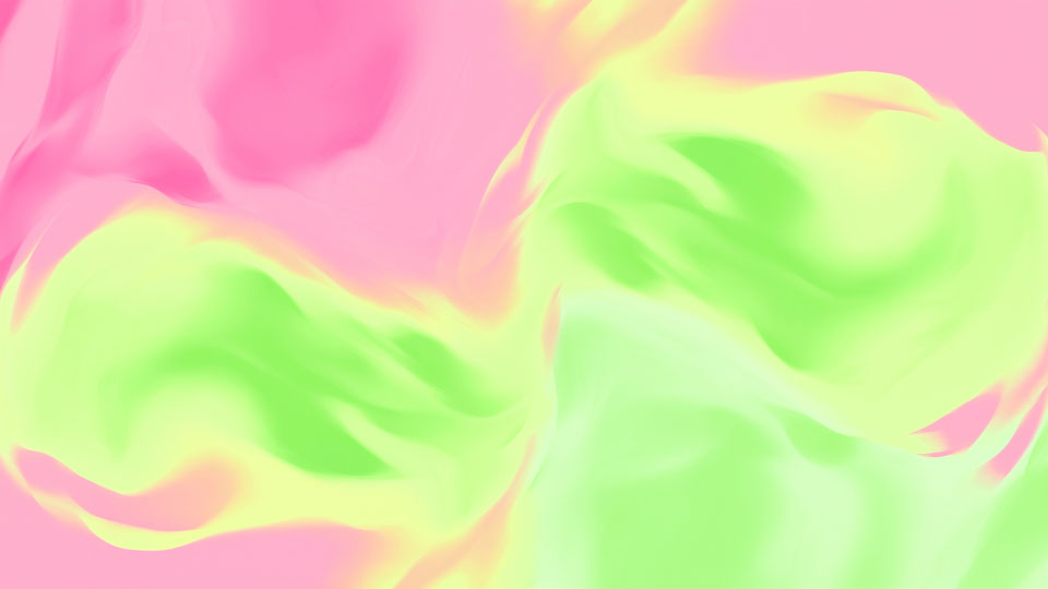 Pastel pink and green colors, soft shapes, organic forms